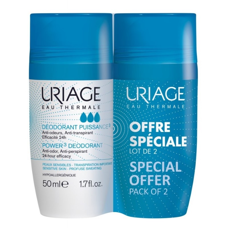 Uriage Deo Puissance3 Roll On - 50ml (x2 unidades) + Desconto 50%