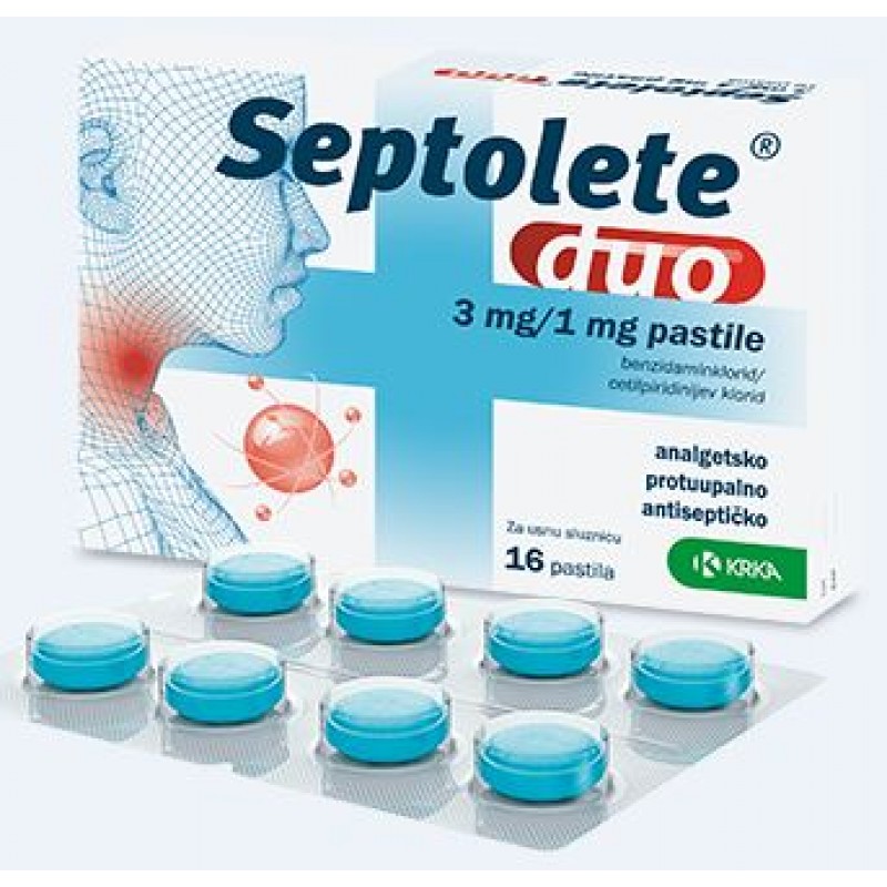 Septolete Duo 3 mg + 1 mg pastilhas