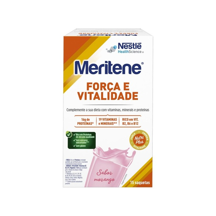 Meritene Morango Carteiras Pó (x15 unidades)