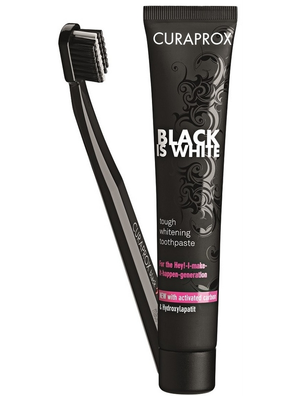 Curaprox B&W Kit Pasta Dentífrica Branqueadora - 90ml + Escova