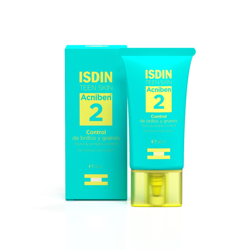 ISDIN Acniben Gel-Creme facial 40ML - Hidratante diário para controlo do brilho e borbulhas