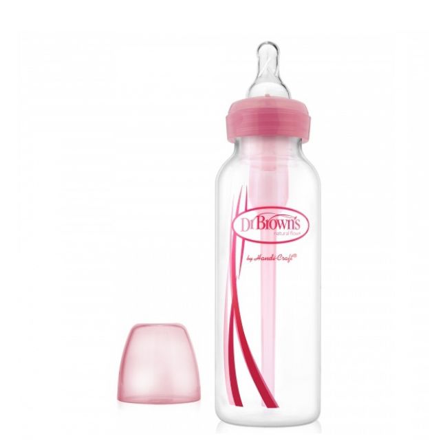 Dr Browns Options Biberão Estreito Tetina Silicone_Rosa -250ml