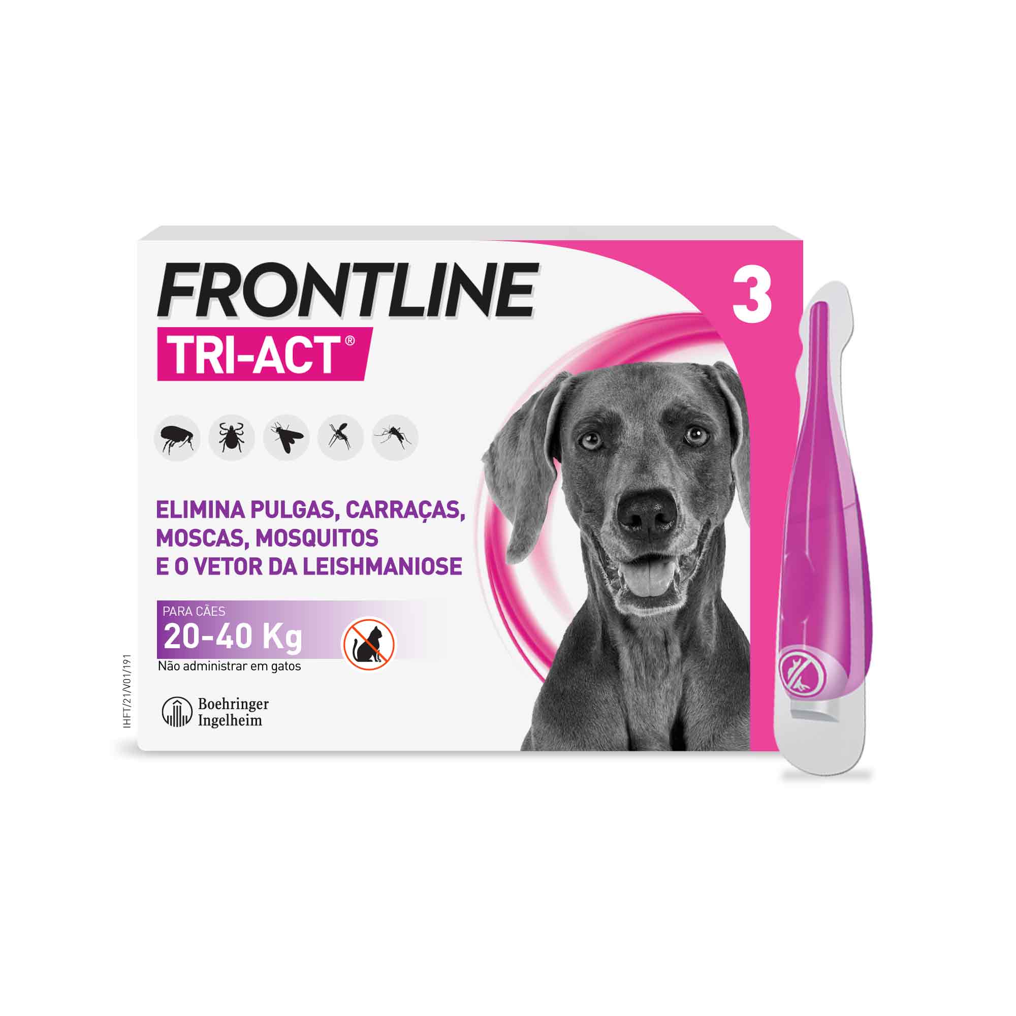 Frontline Tri-Act L Solução Cão_ 20-40kg - 4ml (x3unidades)