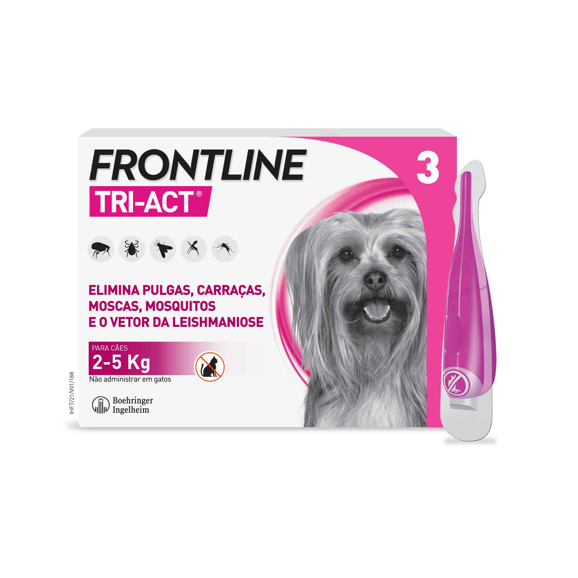 Frontline Tri-Act XS Solução Cão_2-5kg - 0,5ml (x3 unidades)