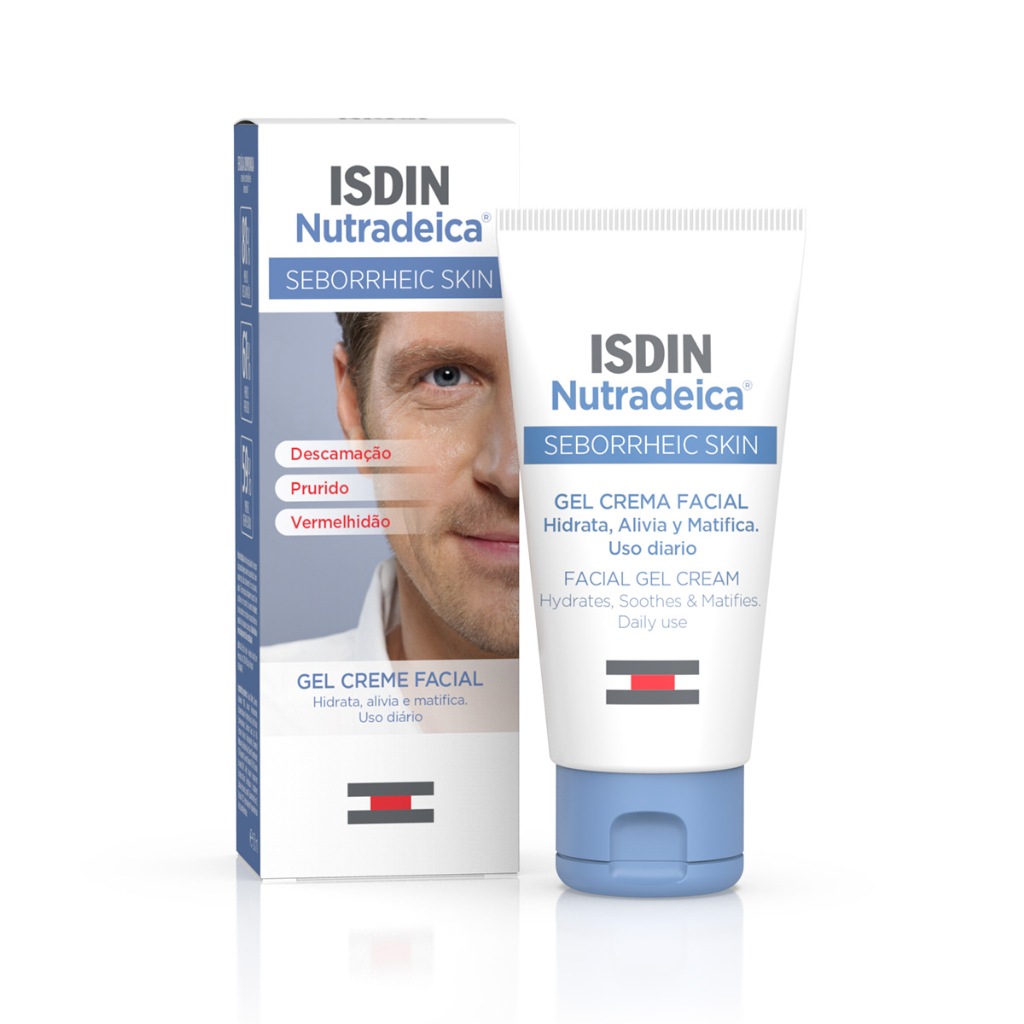 ISDIN Nutradeica Facial 50ML - Gel Creme Facial para pele com tendência seborreica