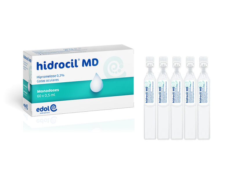 Hidrocil MD Solução Gotas Oftálmicas - 0,5ml (x60 unidades)