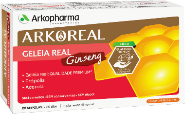Arkoreal Geleia Real 500mg Ginseng Ampolas (x20 unidades)