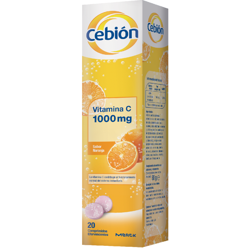 Cebion comprimidos efervescentes Laranja (x20 unidades)