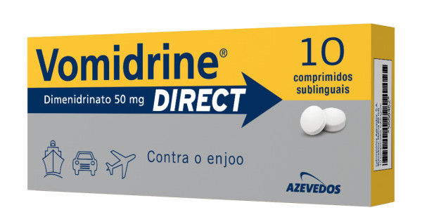 Vomidrine Direct, 50 mg x 10 Comprimidos sl