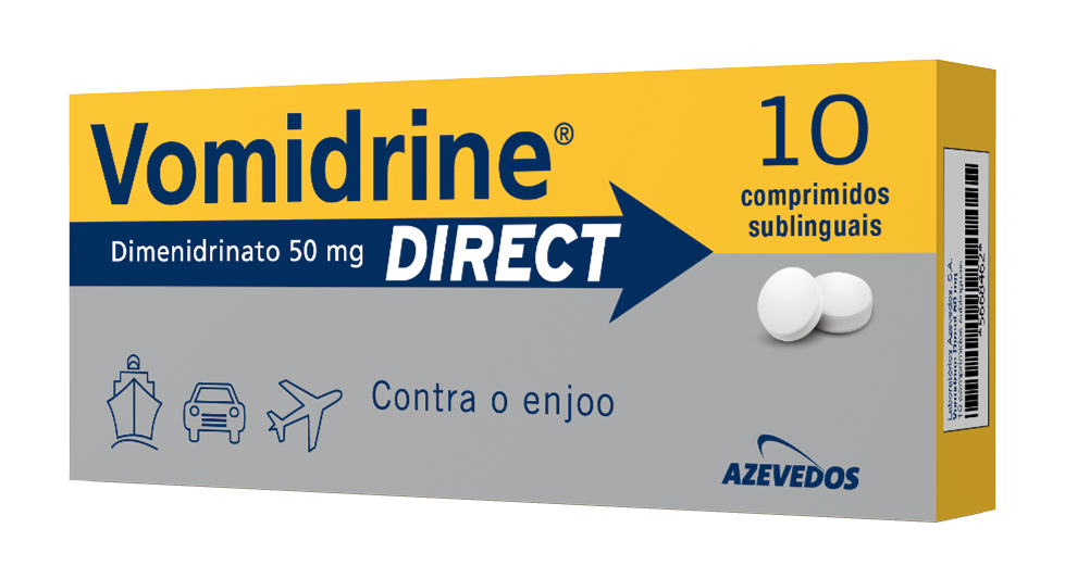 Vomidrine Direct, 50 mg x 10 Comprimidos sl