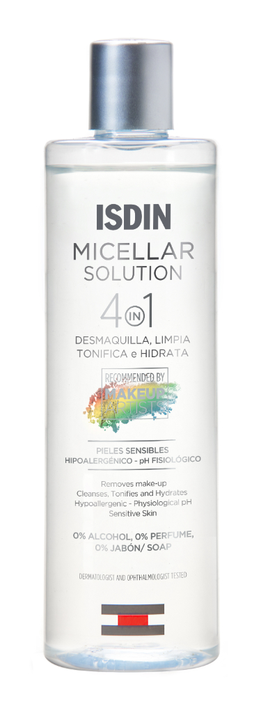 ISDIN MICELLAR Solution 400ML - Água micelar para limpeza facial hidratante. Remove eficazmente a maquilhagem