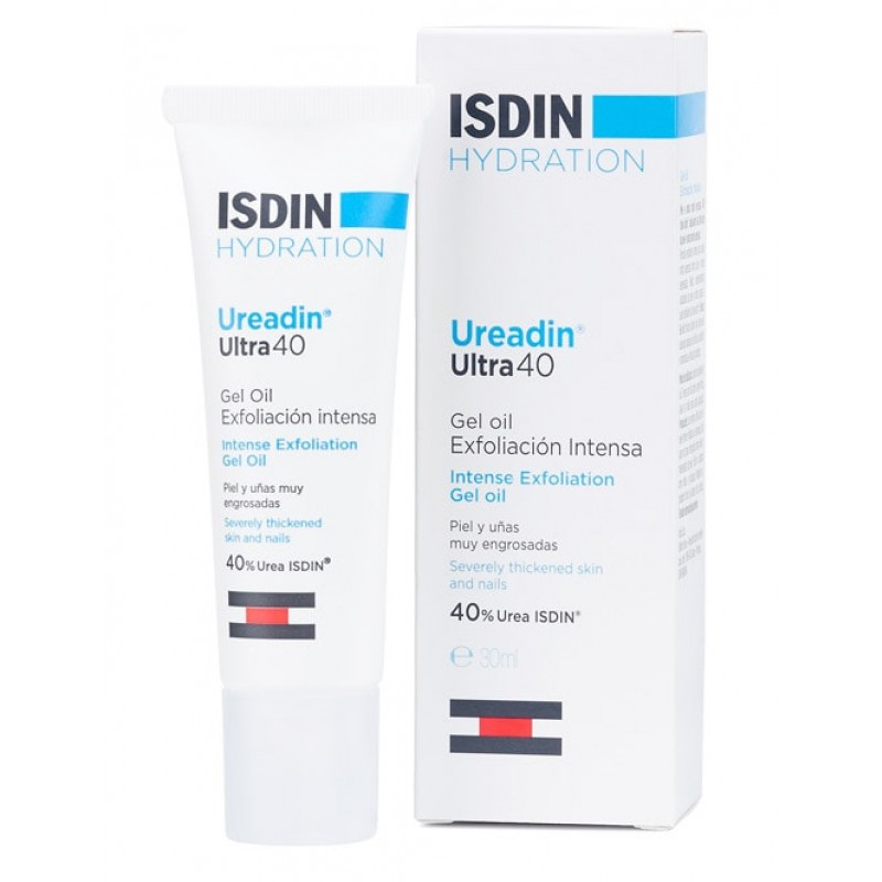 ISDIN Ureadin Ultra40 Gel Oil 30ML - Gel esfoliante para pés com 40% de ureia. Indicado para a pele e unhas espessas