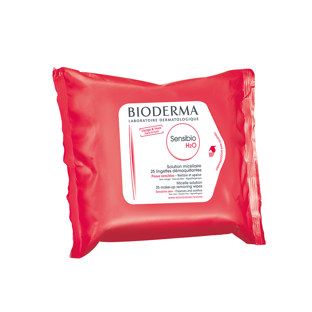 Sensibio Bioderma H2O Desmaquilhante Toalhetes (x25 unidades)