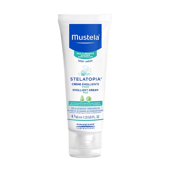 Mustela Bebé Pele Atópica Stelatopia Creme Rosto Emoliente - 40ml