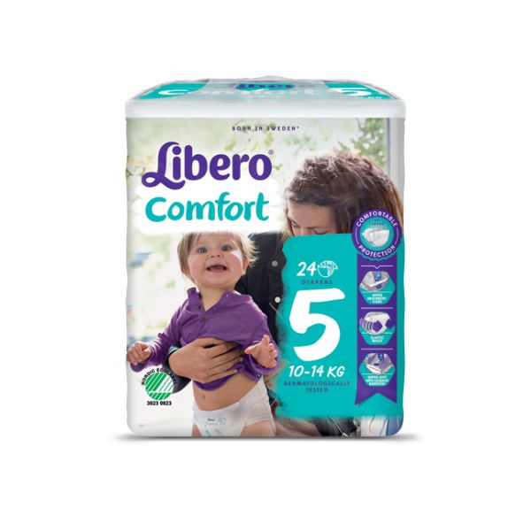 Libero Comfort_ Tamanho 5_ Fraldas_ 10-14kg (x24 unidades)