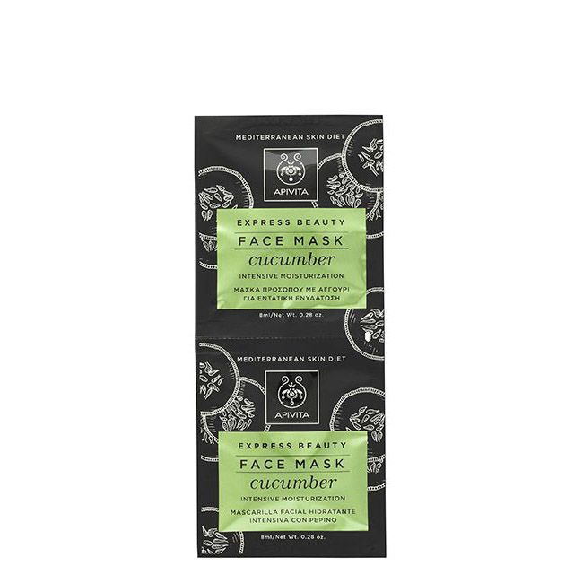 Apivita Express Beauty Máscara Hidratante Intensiva Pepino - 8ml (x2 unidades)