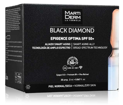 Martiderm Epigence Optima SPF50+ (x30 ampolas) - Black Diamond
