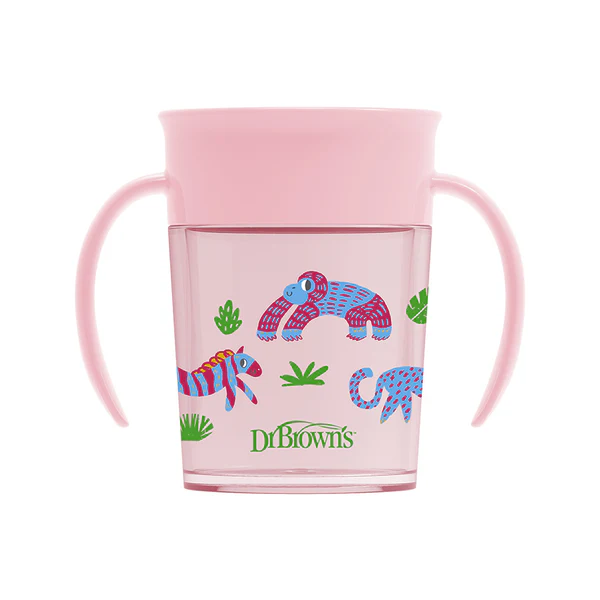 Dr Browns Cheers 360º Copo Sem Bocal - 200ml (Rosa) 6meses+