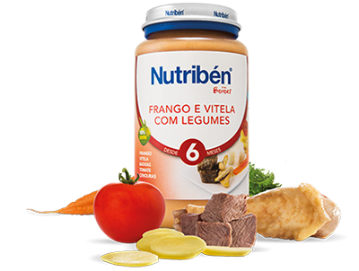 Nutriben Boião_ 4_ Frango, Vitela c/ Legumes - 235g
