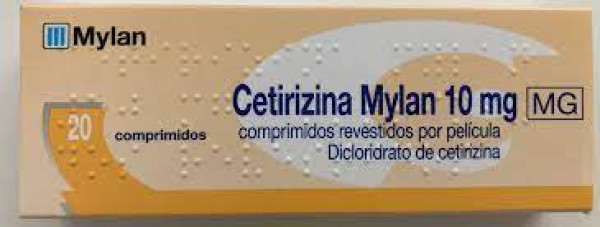 Cetirizina Mylan MG, 10 mg (x20 comprimidos revestidos)