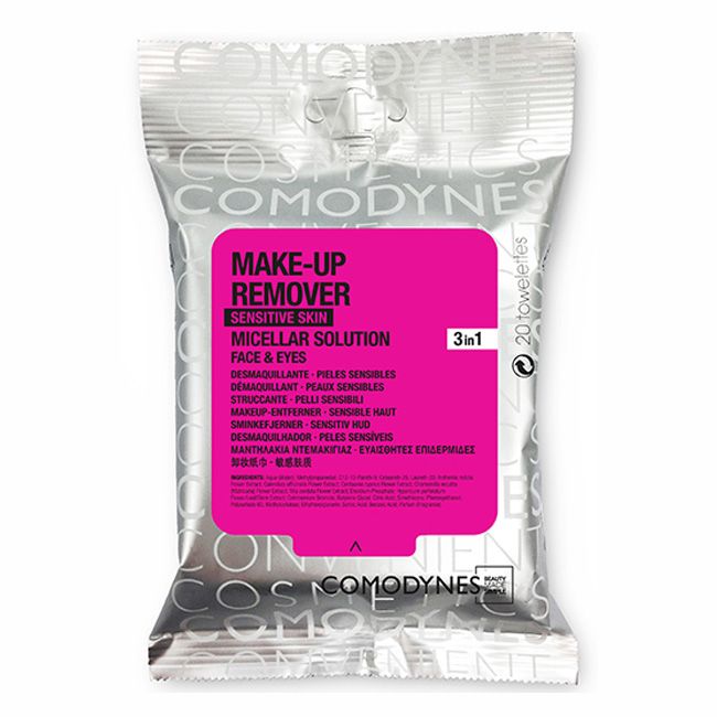 Comodynes Toalhetes Desmaquilhantes Micelares Pele Sensível (x20 unidades)
