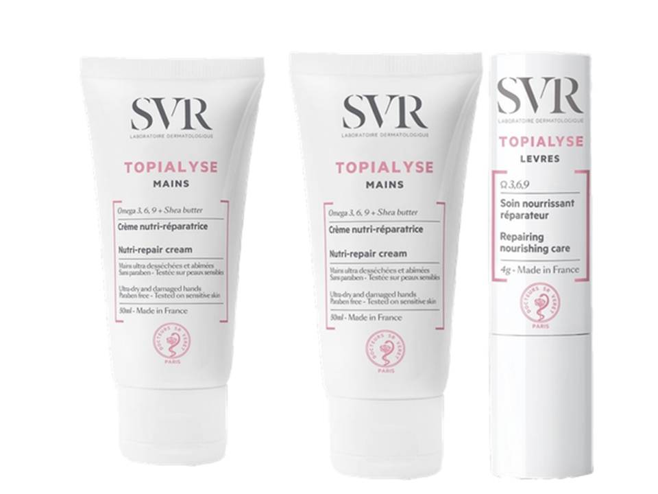 SVR Topialyse Creme de mãos - 50ml (x2 unidades) +  Oferta de Stick labial 4 g