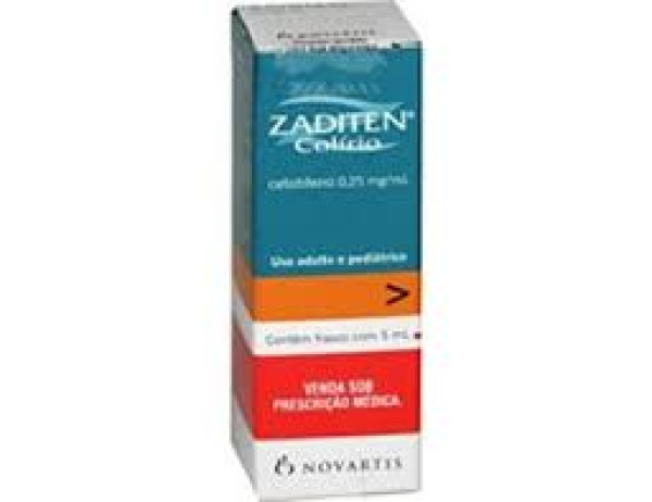 Zaditen, 0,25 mg/mL- 5 ml solução colirio