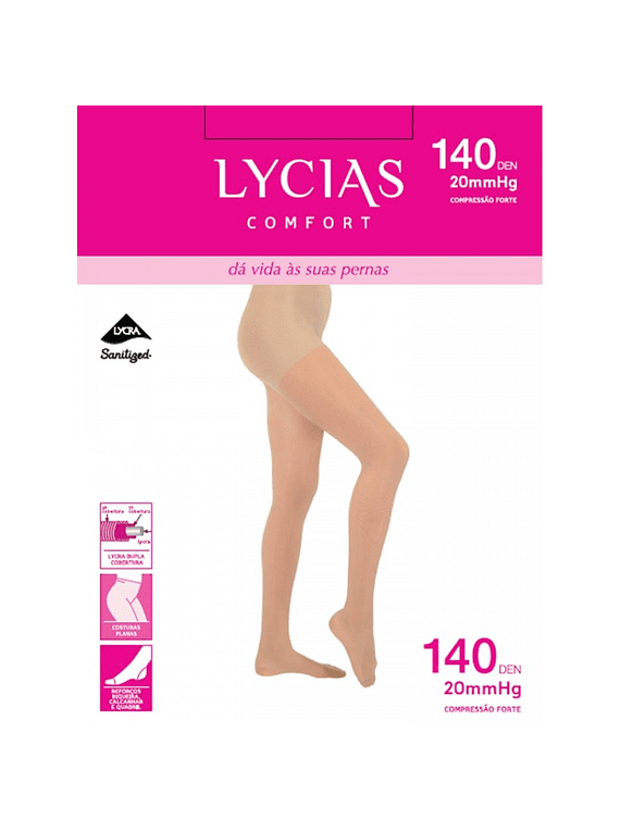 Lycias Comfort Collant_ 140_ Tamanho 4_Cor Preto