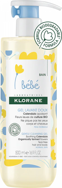 Klorane Bebé Gel Suave Corpo/Cabelo - 500ml
