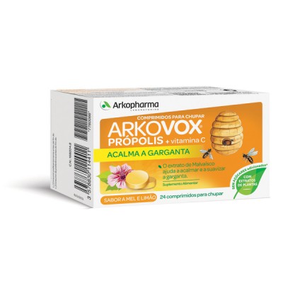 Arkovox Propolis + Vitamina C Mel/Limão (x24 comprimidos)