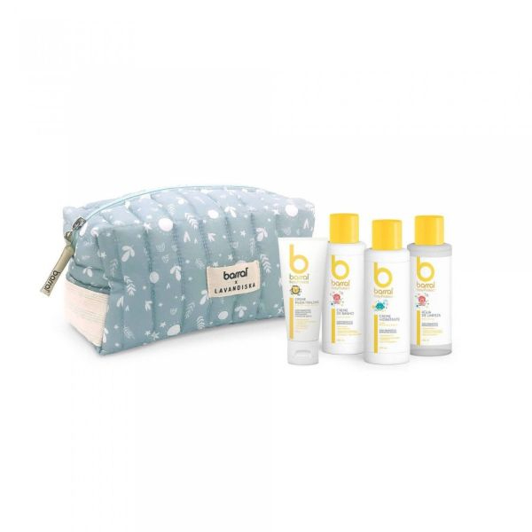 Barral BabyProtect Kit Viagem Água Limpeza + Creme Banho + Creme Hidratante + Creme Muda Fralda + Bolsa