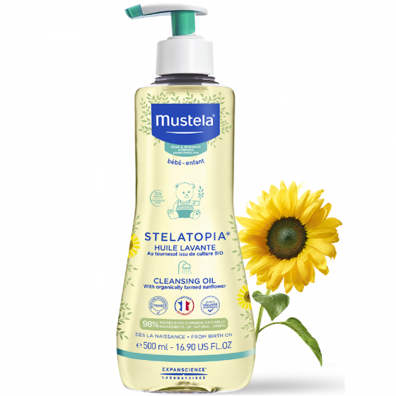 Mustela Bebe Pele atópica Stelatopia Óleo Banho - 500ml