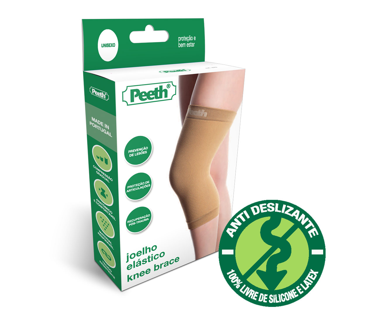 Peeth Joelho Elástico_ Tamanho 3_(ref. 370)_ Bege