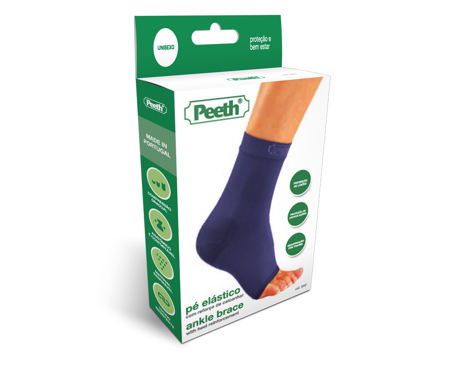 Peeth Pé Elástico_(ref N652)_ Azul_ Tamanho 2