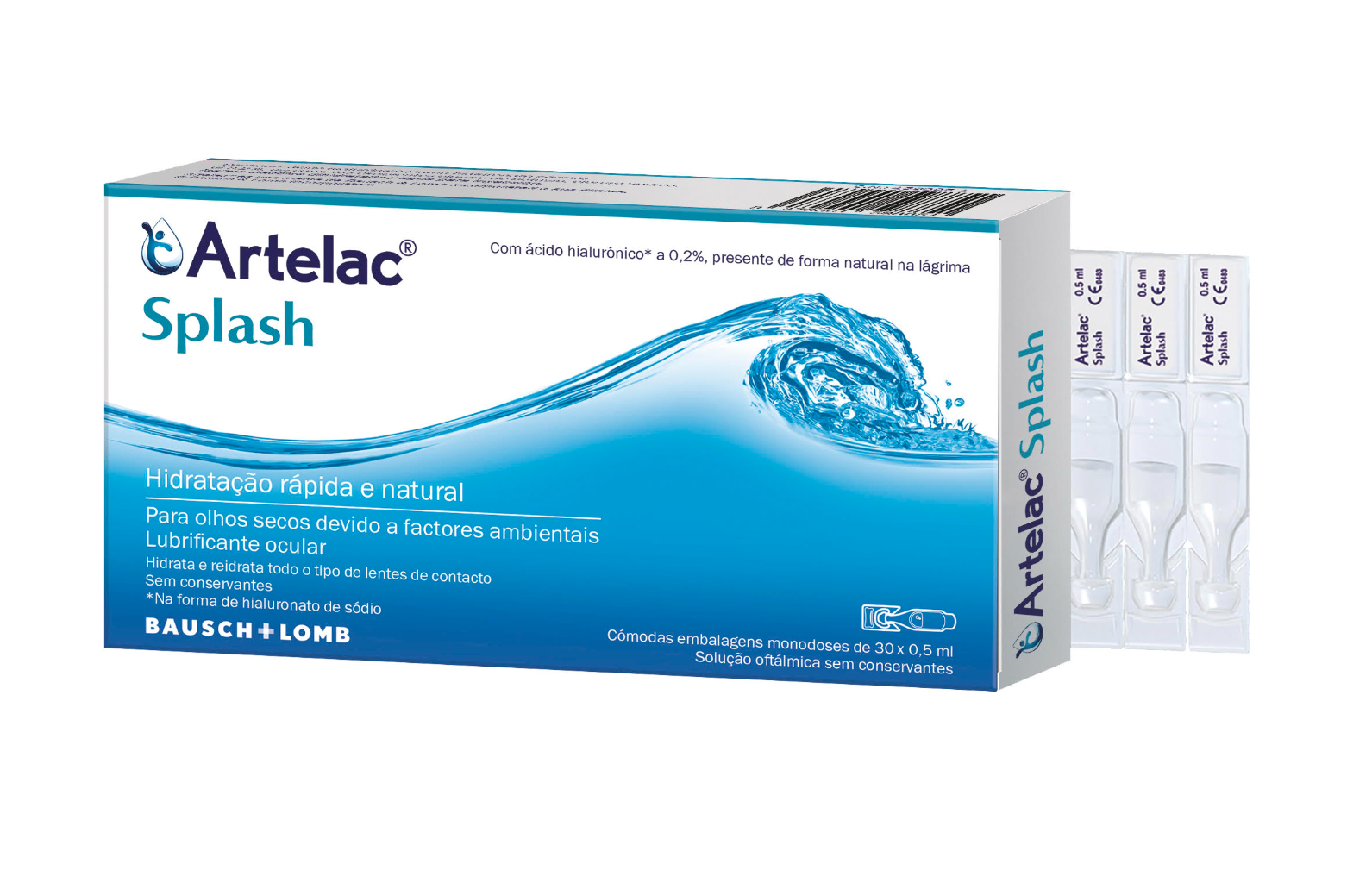 Artelac Splash Monodose Colirio - 0,5ml (x30 unidades)