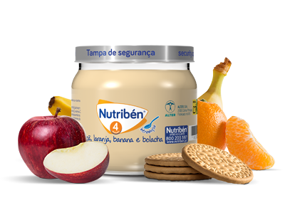 Nutriben Boião_4_ Maçã/Laranja/Banana/Bolacha - 120g