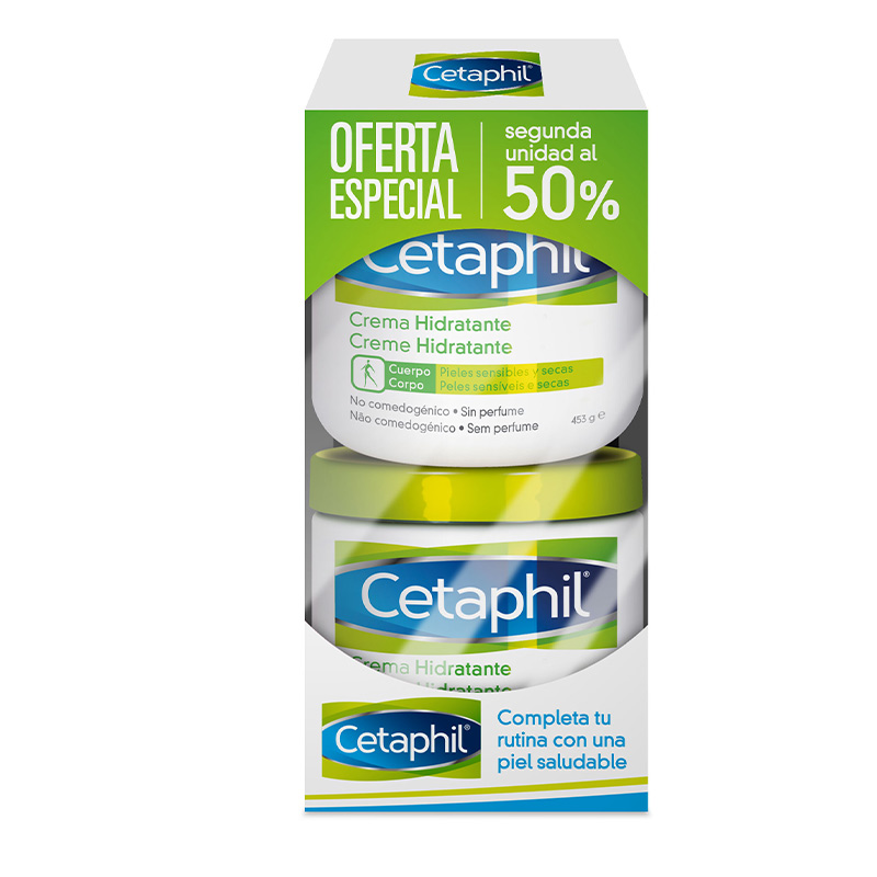 Cetaphil Creme Corpo hidratante pele seca - 453g (DUO com Desconto 50% na 2ª Embalagem)