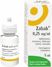Zabak , 0.25 mg/ml Frasco conta-gotas solução colirio - 5ml