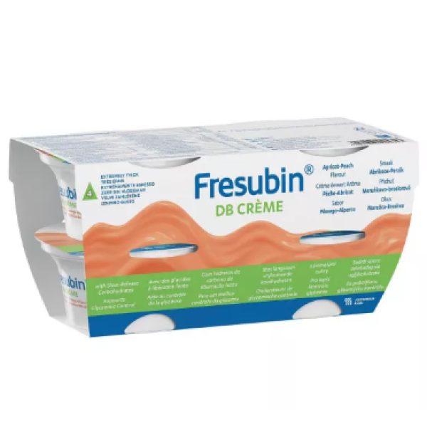Fresubin DB_ Creme PÊSSEGO & ALPERCE - 125g  (x4 unidades)