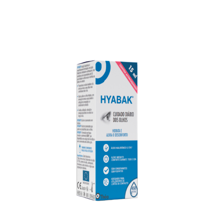 Hyabak Solução Hidratante/Lubrificante Olhos/Lentes - 15ml