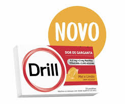 Drill Mel e Limão sem açúcar, 0.2 mg + 3 mg Blister (x24 pastilhas)