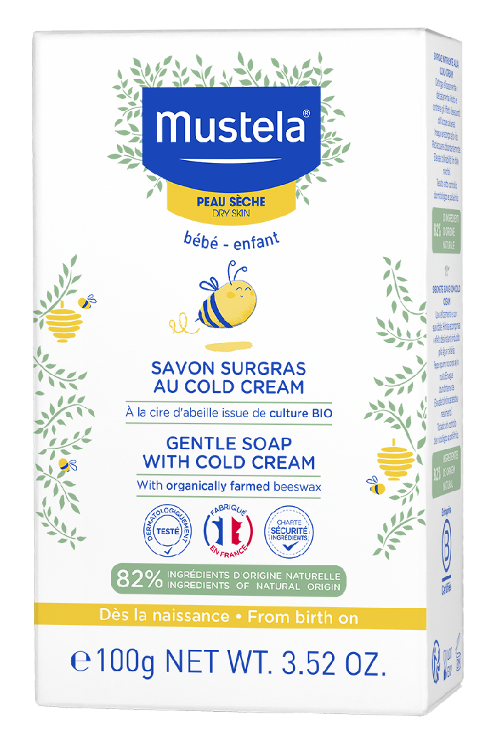 Mustela Bebé Pele Seca Sabonete Suave com Cold Cream - 100 g