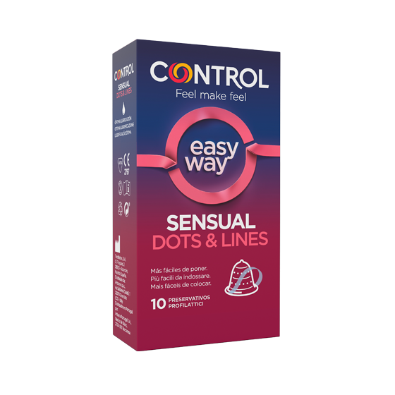 Control Sensual Dots & Lines Easy Way (x10 preservativos)
