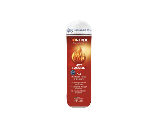 Control Hot Passion Gel Massagem 3/1 - 200ml