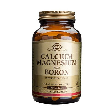 Cálcio & Magnésio + Boro_Solgar (x100 comprimidos)
