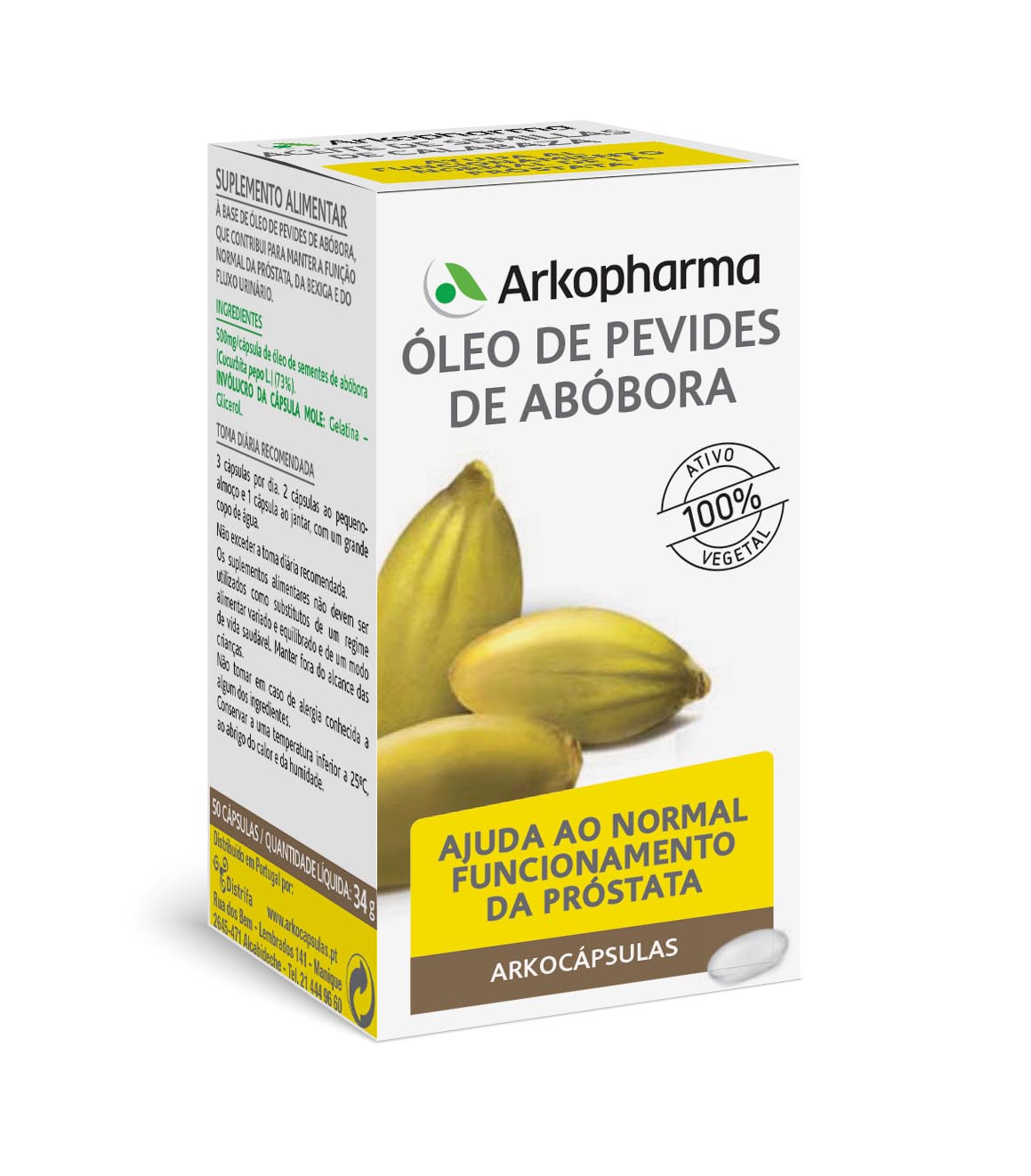 Arkocapsulas Óleo Pevides Abóbora (x50 cápsulas)