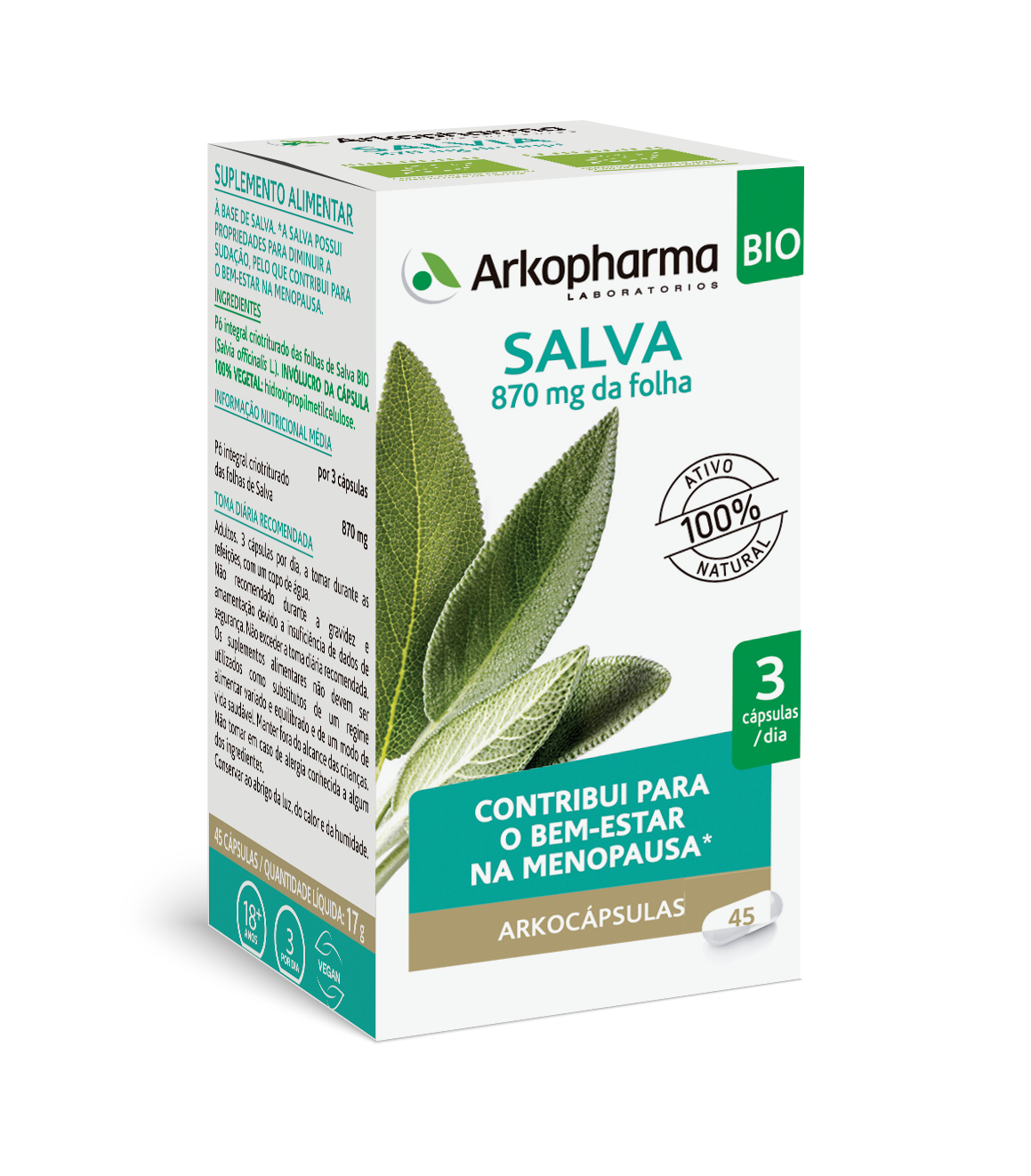 Arkocapsulas Salva BIO (x45 cápsulas)