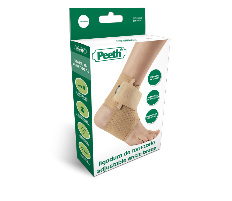 Peeth Ligadura Tornozelo_ Grande_ Bege