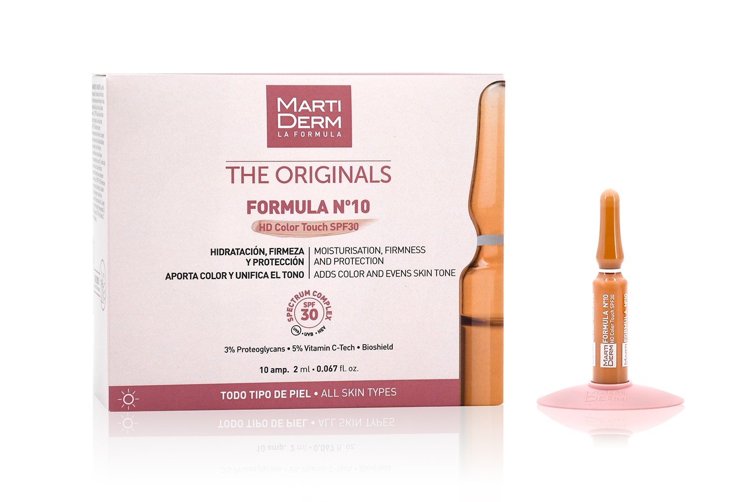 Martiderm Formula N10 HD Color Touch SPF30 (x10 ampolas)