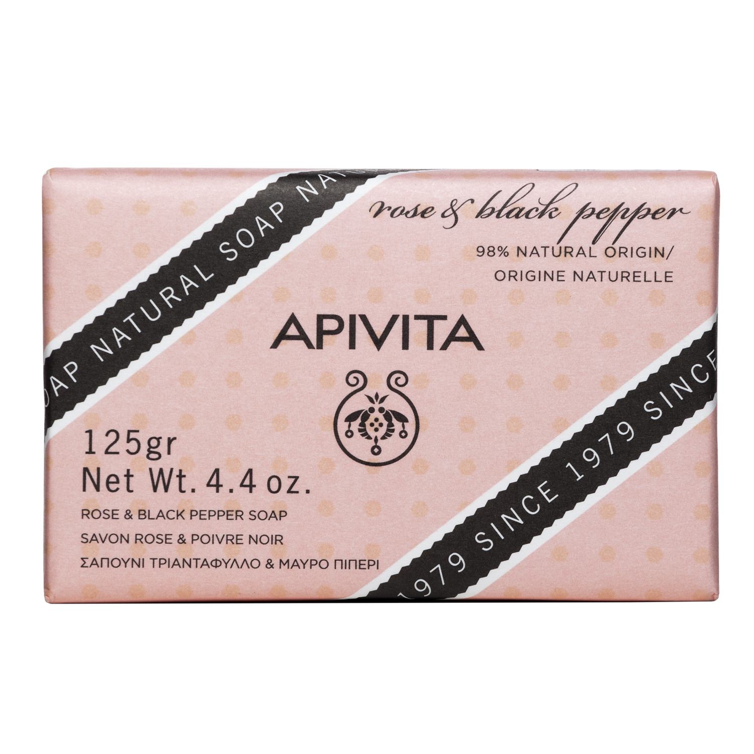 Apivita Sabonete Corpo_ Rosa & Pimenta Preta - 125g